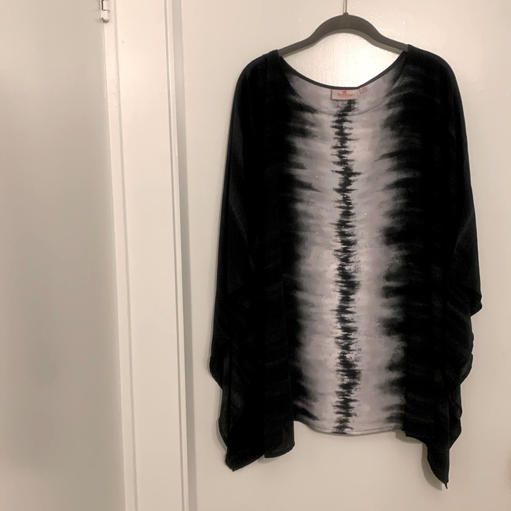 QuackerFactory tie- dye caftan with rhinestone embellishments